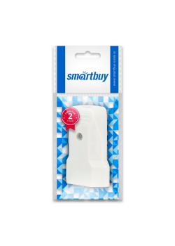 Штепсельное гнездо Smartbuy, под плоскую вилку белое 6А 250В (SBE-2.5-S06-w)