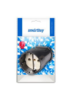 Штепсельное гнездо Smartbuy, с заземлением черное 16А 250В (SBE-16-S01-bz)